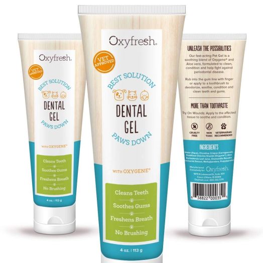 Oxyfresh Pet Toothpaste For Dogs and Cats Professional formula - Fresh Breath and Healthy Teeth and Gums for Dogs and Cats  Fast-acting Dental Care Pet Gel - Cleans Teeth, Removes Plaque and Freshens Breath