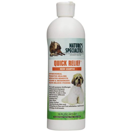 Nature's Specialties Quick Relief Neem Shampoo for Pets, 16-Ounce
