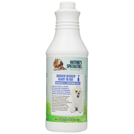 Nature's Specialties Quicker Slicker Ready to Use Pet Conditioner, 32-Ounce