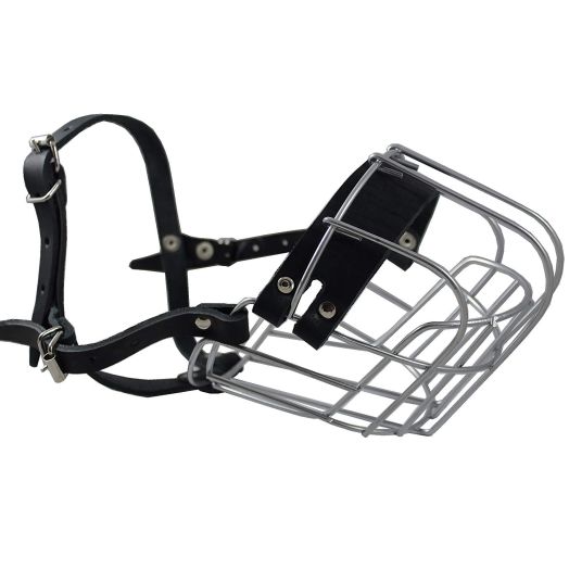 Dogs My Love Metal Wire Basket Dog Muzzle Rottweiler. Circumference 15", Length 4.75"