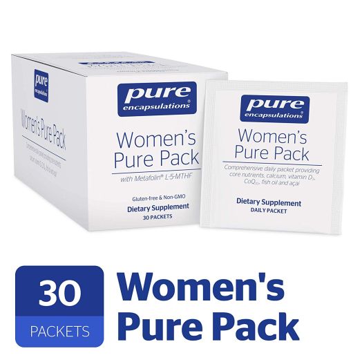 Pure Encapsulations Women's Pure Pack, Multi-Vitamin/Mineral with Omega-3 Fatty Acids, CoQ10