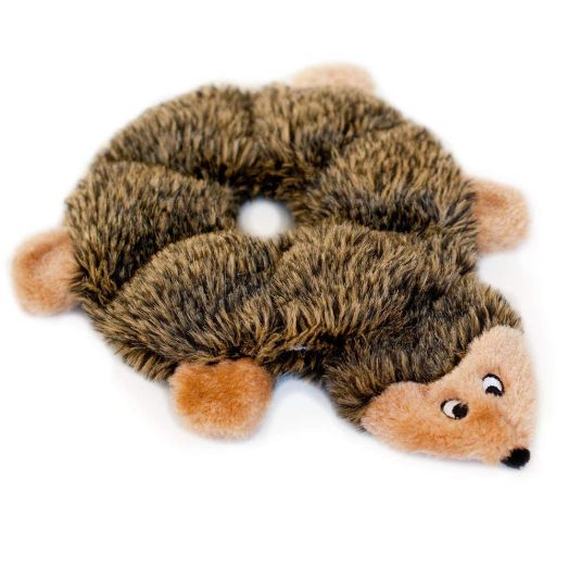 ZippyPaws - Loopy Hedgehog No Stuffing Squeaky Plush Dog Toy - For Small and Medium Dogs