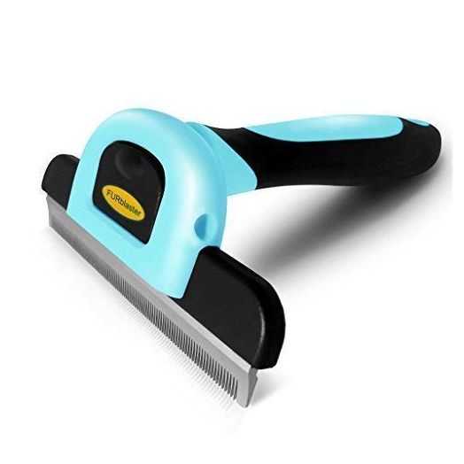 DakPets Deshedding Brush-Dog Hair and Cat Hair Shedding Tool with Stainless Steel Trimming Blade-Effective Grooming Tool for Cats Dogs with Short Medium Long Fur, and Reduces Pet Hair Shed By Up to 95%