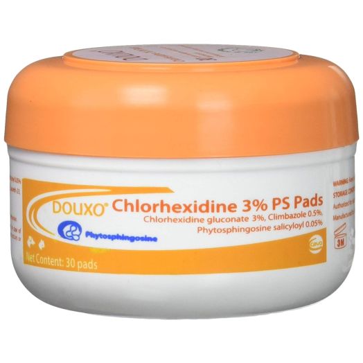 Sogeval Douxo 30 Count Chlorhexidine 3-Percent PS Pads