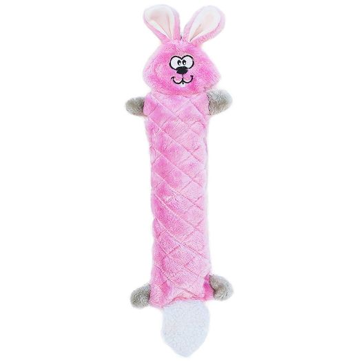 ZippyPaws Jigglerz Tough No Stuffing Squeaky Plush Dog Toy with Crinkle Head and Tail