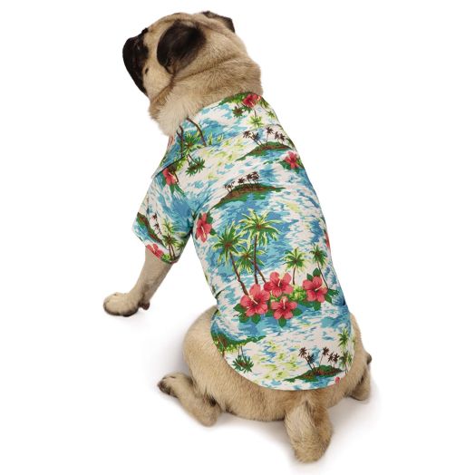 Casual Canine Hawaiian Breeze Camp Shirt Dog