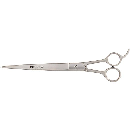 Tamsco Barber Scissor/Groomer with Rest 10.5-Inch Stainless Steel Ice Tempered Beveled Edge Straight