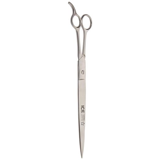 Tamsco Barber Scissor/Groomer with Rest 12-Inch Stainless Steel Ice Tempered Beveled Edge Straight