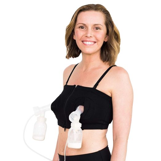 Simple Wishes D Lite Hands Free Pumping Bra, Patented, Black, XS-Large