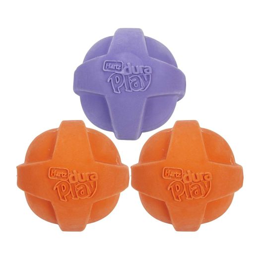 Hartz Dura Play Ball for Medium to Large dogs (Colors may vary) (3 Dura Play Balls)...