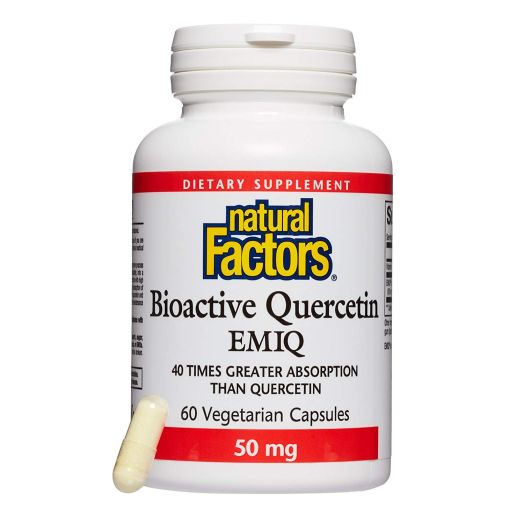 Natural Factors Bioactive Quercetin EMIQ 50mg, Antioxidant Heart Support