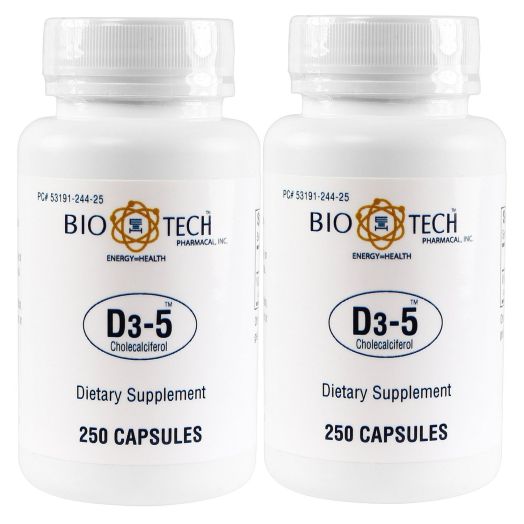 Biotech D3-5 5000iu Capsules, 250 Count