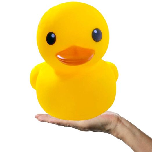 Jumbo Rubber Duck Bath Toy | Giant Ducks Big Duckie Baby Shower Birthday Party Favors 8-Inches (Large)