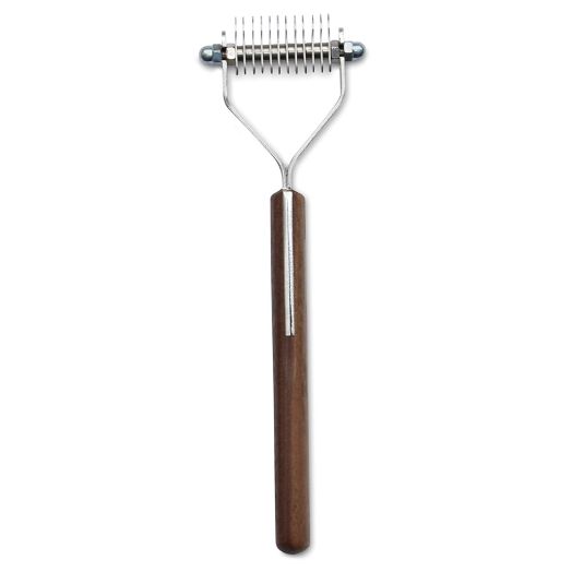 Mars Coat King Dematting Undercoat Grooming Rake Stripper Tool for Dogs and Cats, Stainless Steel with Wooden Handle, Made in Germany