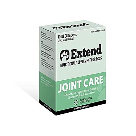 Extend - Joint Care for Dogs - 1 Month Supply - Glucosamine for Dogs with MSM and Ascorbic Acid - Pure Grade  Ingredients - 100%
