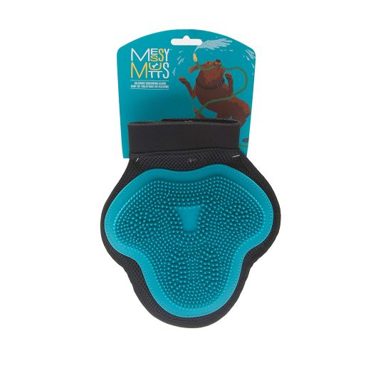 Messy Mutts Silicone Grooming and Microfiber Washing Glove, 10 x 8