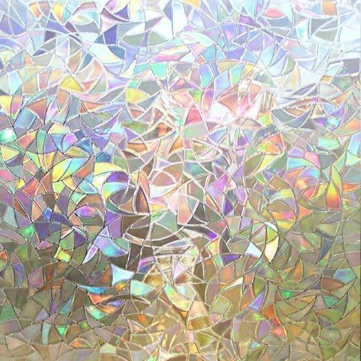 Rabbitgoo 3d No Glue Static Decorative Privacy Window Films for Glass Non-Adhesive Heat Control Anti Uv 23.6in. By 78.7in. (60 X 200cm)