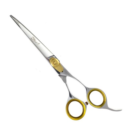 Sharf Gold Touch Pet Grooming Shear, 8.5 Inc Grooming Shear, 8.5 Inch Dog Grooming Curved Scissors for Dogs, 440 Japanese Steel Curved Shears