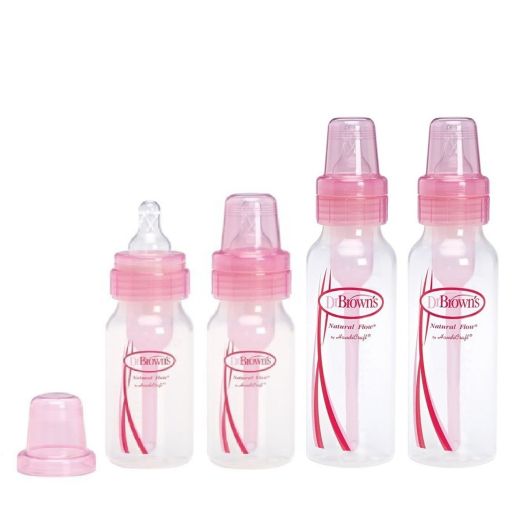 Dr. Browns Pink Bottles 4 Pack (2-8 oz bottles) and (2-4 oz bottles)