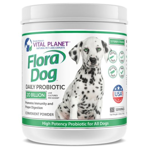 Vital Planet - Flora Dog - High Potency, Multi Strain Probiotic Formula for Dogs