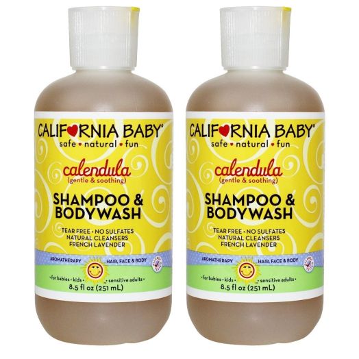 California Baby Calendula Shampoo and Body Wash, 8.5 Ounce (Pack of 2)