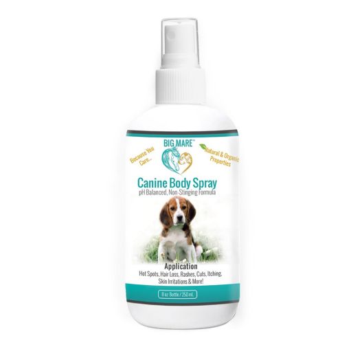 Big Mare Canine Body Spray : Antibacterial/Antifungal. Clinically Proven Effective On Hotspots, Yeast, Dermatitis, Staph, Ringworm, Hair Loss, And More. Veterinary Approved and Recommended.