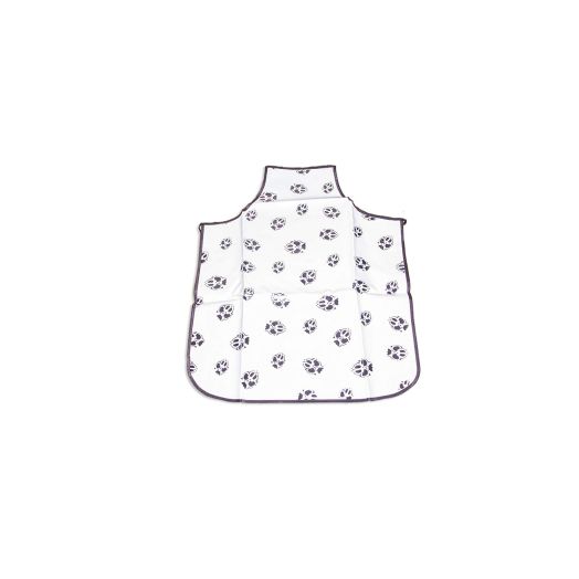 Enrych Groomer's Apron for Pets, White/Grey, 33"