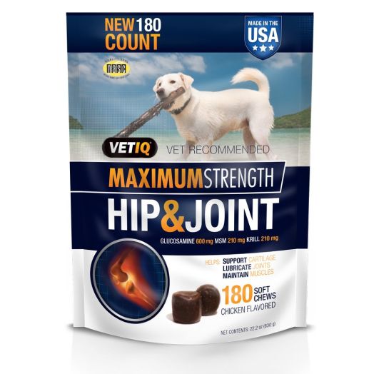 Vetiq Maximum Strength Hip and Joint Soft Chews For Dogs