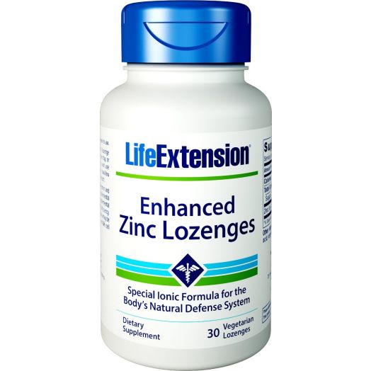 Life Extension Enhanced Zinc Lozenges, 30 Vegetarian Lozenges