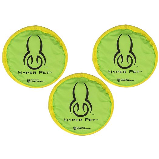 (3 Pack) Hyper Pet 9" Hyper Flippy Flopper Dog Toy, Colors May Vary