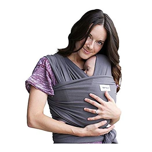 Baby Wrap Ergo Carrier Sling - by Sleepy Wrap - Available in 2 Colors - Baby Sling, Baby Carrier Wrap, Cuddle Up Baby Wrap - Specialized Baby Slings and Wraps for Infants and Newborn (Dark Grey)