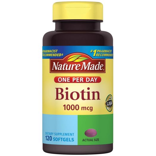 Nature Made One Per Day Biotin (B7) 1000 mcg. Softgels 120 Ct
