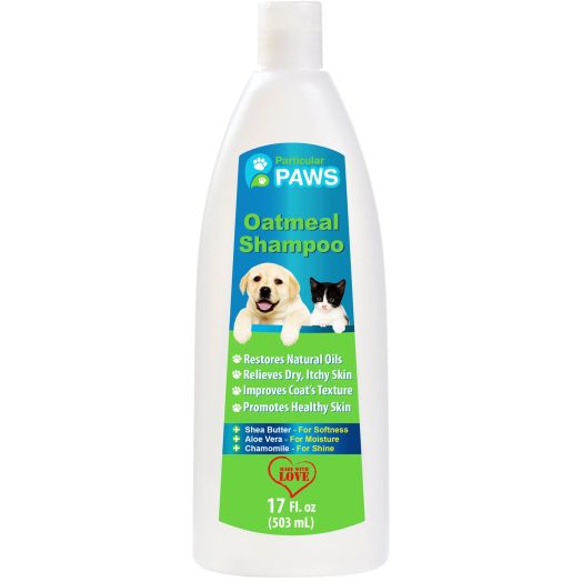 Particular Paws Oatmeal Shampoo for Dogs and Cats with Shea Butter, Aloe Vera, Chamomile