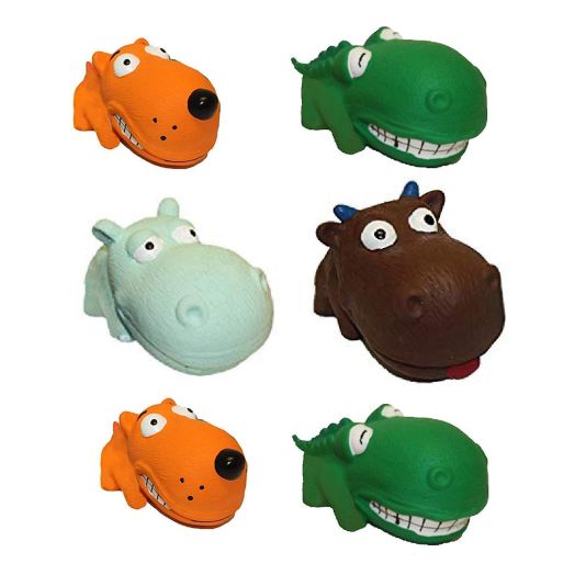 Multipet Mini Latex Animals Dog Toy Assorted Colors