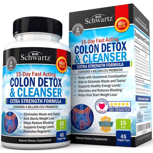 BioSchwartz Colon Cleanser and Detox for Weight Loss, 15 Day Extra Strength