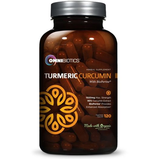 OmniBiotics Organic Turmeric Curcumin Supplement 1500mg with BioPerine