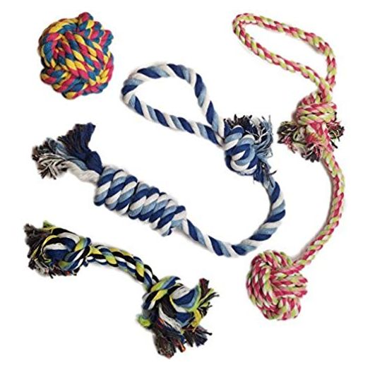 Otterly Pets Puppy Dog Pet Rope Toys For Small to Medium Dogs (Set of 4)