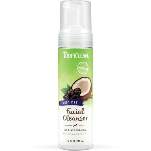 TropiClean Waterless No Rinse Facial Cleanser for Dogs and Cats