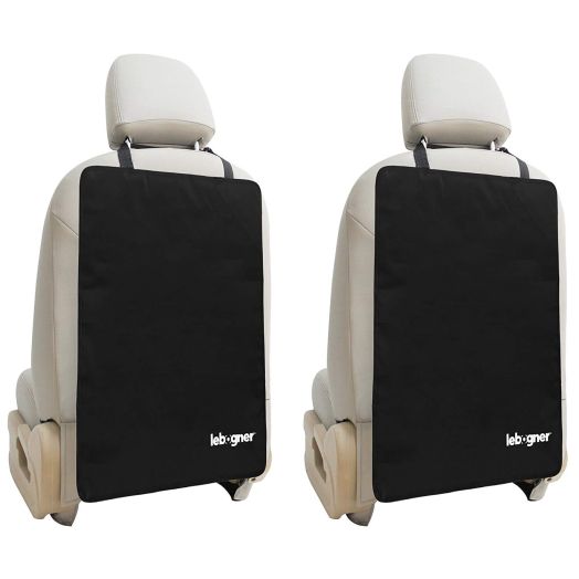 Car Seat Back Protectors By Lebogner - Luxury Kick Mat Seat Covers For The Back Of Your Front Seats 2 Pack, X-Large Auto Back Seat Protector Covers, Perfect Backseat Child Kick Guard Seat Saver