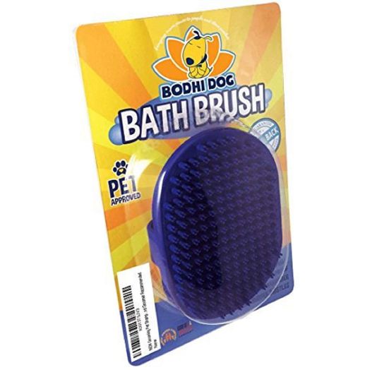 Bodhi Dog New Grooming Pet Shampoo Brush | Soothing Massage Rubber Bristles Curry Comb for Dogs and Cats Washing | Professional Quality