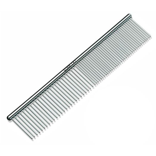 SUMCOO Stainless Steel Pet Dog and Cat Shedding Comb and Grooming Comb with Different Spaced Rounded Teeth,Wide Trimmer Comb.