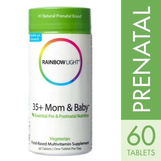 Rainbow Light 35+ Mom and Baby Pre and Postnatal Multivitamin with Folate