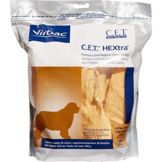 Virbac C.E.T. HEXtra Premium Oral Hygiene Chews for Dogs