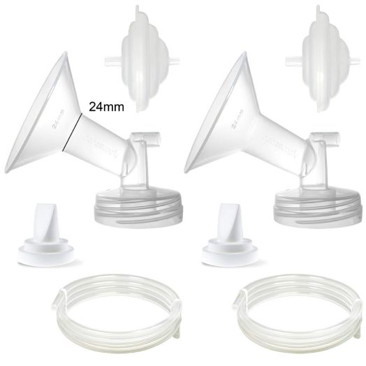 Nenesupply Compatible Pump Parts for Spectra S2 Spectra S1 Spectra 9 Plus Breastpump Flange Valve Tubing Backflow Protector Not Original Spectra S2 Accessories. Not Original Spectra Pump Parts