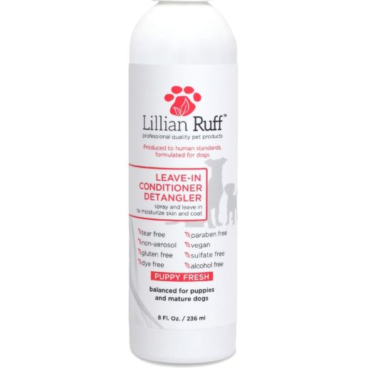 Lillian Ruff - Pet Dog Leave in Conditioner and Detangler Treatment Spray 8oz - Moisturizer for Normal, Dry and Sensitive Skin - Made in The USA