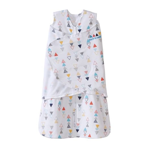 Halo - SleepSack 3-way Adjustable Baby Swaddle, 100% Cotton - Neutral Triangles, Newborn