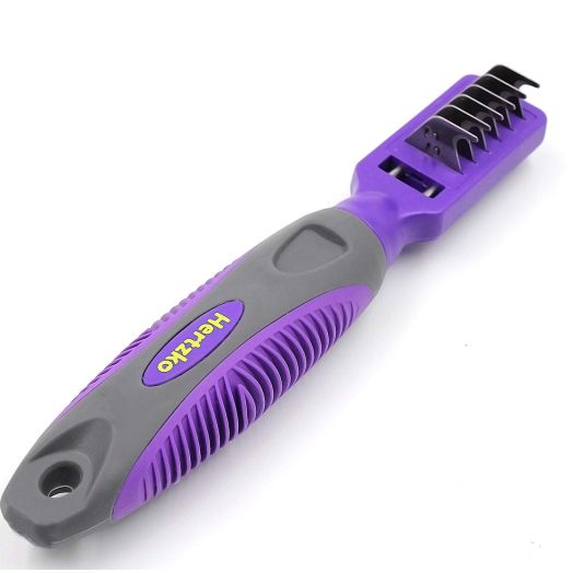 Hertzko Mat Remover Designed with Sharp Small Trappers  Traps and Removes Mats, Knots, Tangles, or Dead Hair - Suitable for Dogs and Cats