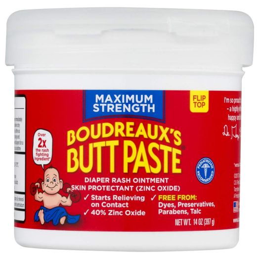 Boudreaux's Butt Paste Diaper Rash Ointment | Maximum Strength |14 Oz