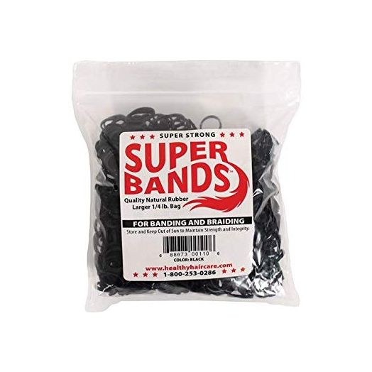 Healthy Haircare Product-Super Bands- Black 1/4 Pound