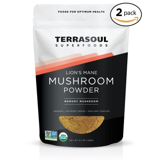 Terrasoul Superfoods Organic Lion's Mane Mushroom Powder (4:1 Extract), 11 Ounces